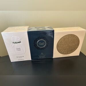 Vanilla Voyage MAISON ASRAR,Attar Maitha Lattafa,Cream Velvet Khadlaj,NEW SEALED